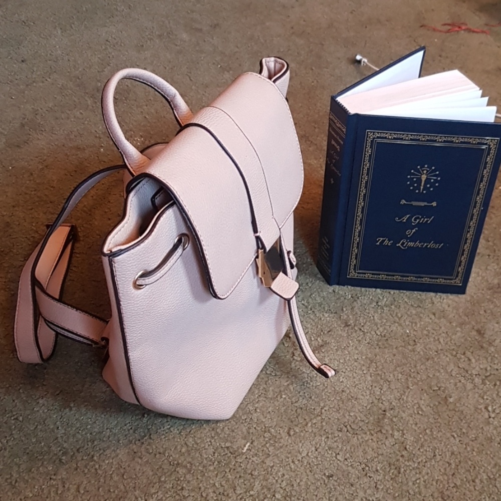 Small light pink backpack from Topshop